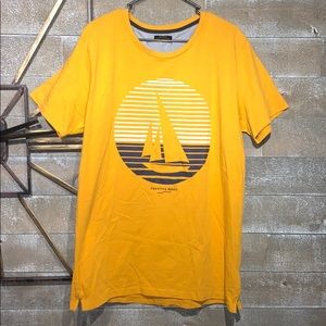 Zara mustard nautical shirt